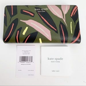 Kate Spade Eva Modern Feather Large Slim Bifold
